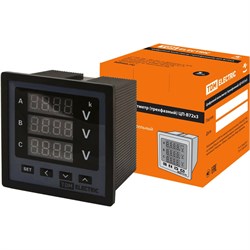 Трехфазный цифровой вольтметр TDM ЦП-В72х3 - фото 16732937
