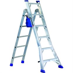 Двухсторонняя многопозиционная стремянка Svelt hybrid 6 ступеней - фото 16733095