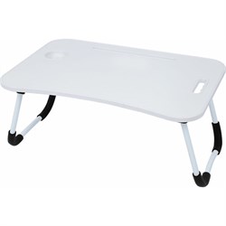Столик складной для ноутбука/завтрака BRABIX BT-001 600х400х265 мм, органайзер, белый - фото 16733647