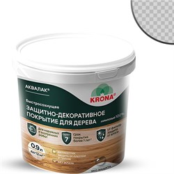 Защитно-декоративный лак для дерева KRONA Аквалак - фото 16734632
