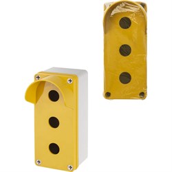 Корпус TDM ELECTRIC КП103 c козырьком для кнопок 3 места IP66 ABS желтый - фото 16736414