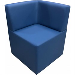 Угловая секция Мягкий Офис синяя - фото 16750911