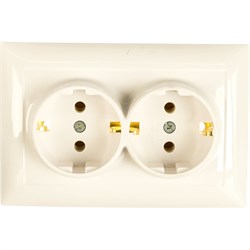 Двухместная розетка Кунцево-Электро СЕЛЕНА РС16-372 - фото 16755695