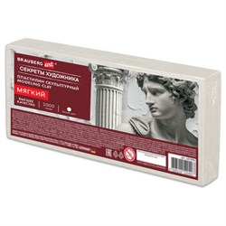 Пластилин скульптурный МЯГКИЙ БЕЛЫЙ "Секреты художника", 1 кг, BRAUBERG ART, 107496 - фото 16776404