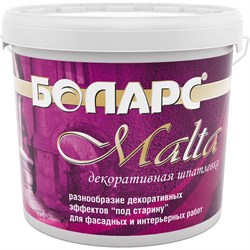 Декоративная акриловая шпатлевка БОЛАРС MALTA 200 15 кг - фото 16780678
