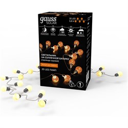 Садовая гирлянда GAUSS Solar - фото 16785248