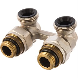 Угловой узел нижнего подключения для радиаторов Watts ECK - фото 16785987