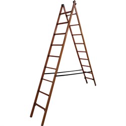 Универсальная двухсекционная диэлектрическая лестница-стремянка Диэлектрик ССД-У 2х9 - фото 16789006