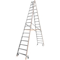 Передвижная стремянка Эйфель Комфорт - Профи 216 Роллер - фото 16792524