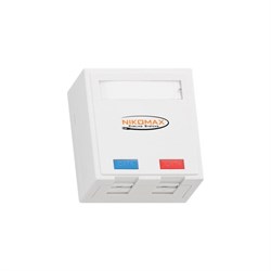 Корпус настенной розетки NIKOMAX NMC-MB2P-ST-WT - фото 16793117