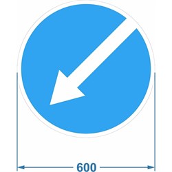 Дорожный знак PALITRA TECHNOLOGY 4.2.2 "Объезд препятствия слева" - фото 16796920