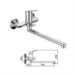 Смеситель д/ванны Антей 201040-ANT - фото 16804551