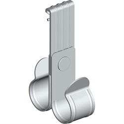 Вертикальный балочный зажим УМС 1-5 мм под трубу, двойной, 20 мм - фото 16805532