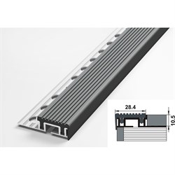 Угловой антискользящий алюминиевый декоративный порог Лука УТ000024112 - фото 16809667