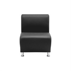 Одноместная секция дивана Мягкий Офис черная - фото 16816215