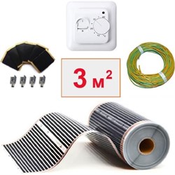 Пленочный электрический теплый пол ТеплоСофт пленка100 3метра - фото 16816288