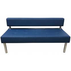 Трехместная секция дивана Мягкий Офис синяя - фото 16818184