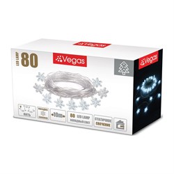 Электрогирлянда VEGAS Снежинки - фото 16818348