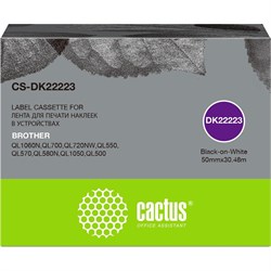 Ленточный картридж для brother p-touch ql-500, ql-550, ql-700, ql-800 CACTUS dk-22223 - фото 16833897