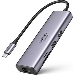 Адаптер Ugreen cm512 usb-c multifunction adapter with ethernet interface. - фото 16840277