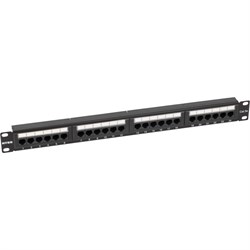 Патч-панель NTSS 24 UTP порта RJ45, cat.5е, 1U, Dual IDC, без органайзера - фото 16841813