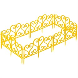 Садовое ограждение МАСТЕРСАД АЖР-желт - фото 16843117