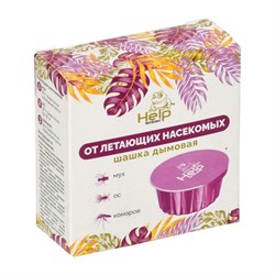 Дымовая инсектицидная шашка от комаров, мух, ос Help 80233 - фото 16847440