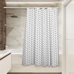 Штора для ванной Сантис peva pv-132 (елочка) 75 gsm 180x180 см - фото 16853888