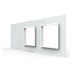 Панель для сенсорного выключателя и двух розеток LIVOLO BB-C7-C1/SR/SR-11 - фото 16855261
