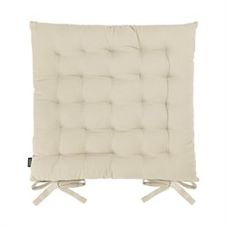 Подушка на стул Tkano коллекция Essential из хлопка бежевого цвета, 40x40 см - фото 16855442