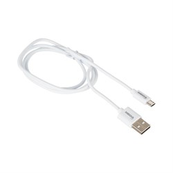 Кабель ProMega u152, 2,4a, 1м, usb - micro-usb, tpe, белый - фото 16857924