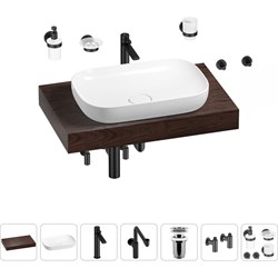 Комплект мебели для ванной комнаты с раковиной Wellsee Genuine Tree - фото 16864723