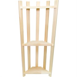 Угловая трехъярусная полка Бацькина баня 30399 - фото 16869164