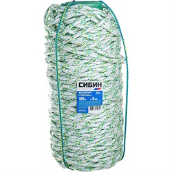 Плетёный капроновый фал СИБИН 50220-06 - фото 16893549