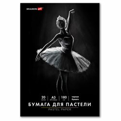 Бумага для пастели БОЛЬШАЯ А3 в папке, 20 листов ЧЕРНАЯ, 180 г/м2, BRAUBERG ART CLASSIC, 116348 - фото 16900492
