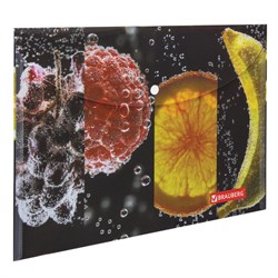 Папка-конверт с кнопкой BRAUBERG "FRESH ZONE", А4, 160 мкм, до 100 листов, цветная печать, 228034 - фото 16900625