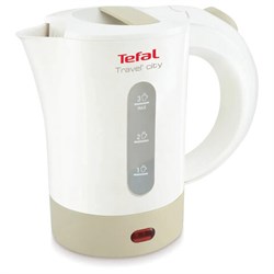 Чайник TEFAL KO120130, 0,5 л, 650 Вт, закрытый нагревательный элемент, пластик, бело-бежевый, 7211001544 - фото 16900710