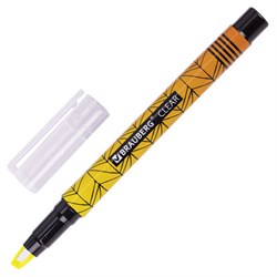 Текстовыделитель с прозрачным наконечником BRAUBERG "Clear", ЖЕЛТЫЙ, линия 1-5 мм, 152424 - фото 16912703