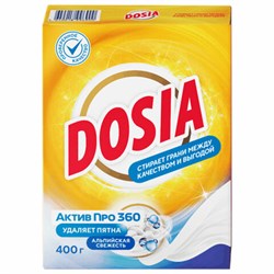 Стиральный порошок-автомат 400 г, DOSIA Optima "Альпийская свежесть", 3265586 - фото 16912840