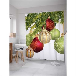 Штора-занавеска для ванной JoyArty Рождественское печенье - фото 16921819