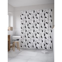 Шторка-занавеска для ванной JoyArty Милые бульдоги - фото 16921895