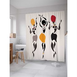 Шторка-занавеска для ванной JoyArty Красочная Африка - фото 16922147