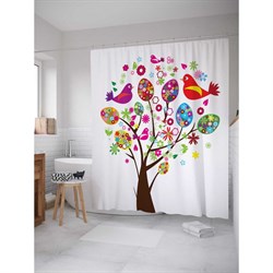 Шторка-занавеска для ванной JoyArty Пасхальное дерево - фото 16922556