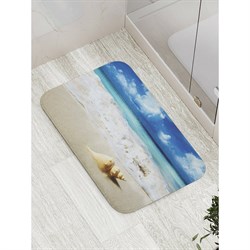 Противоскользящий коврик для ванной, сауны, бассейна JoyArty Ракушка на берегу - фото 16923471