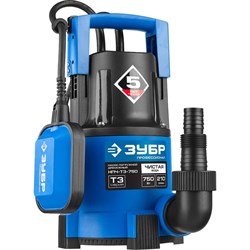 Погружной дренажный насос для чистой воды ЗУБР ПРОФЕССИОНАЛ НПЧ-Т3-750 - фото 16923543