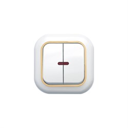 Двухклавишный выключатель Кунцево-Электро ВАЛЕНТИНА С56-175 - фото 16924516