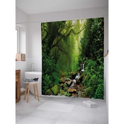 Шторка-занавеска для ванной JoyArty Ручей в лесу - фото 16924556