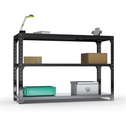 Стол-верстак ООО Металекс KIT 950х1000х400 мм, две полки, черный - фото 16931166