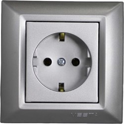 Розетка Metronex Roma Silver - фото 16931736