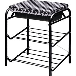 Банкетка Nika НИКА Haushalt НБ1 НБ1/Р гусиная лапка/черный - фото 16933251